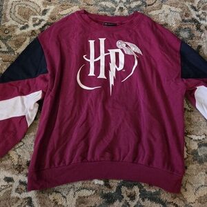 Harry Porter Burgundy and Navy Women's Sweat shirt